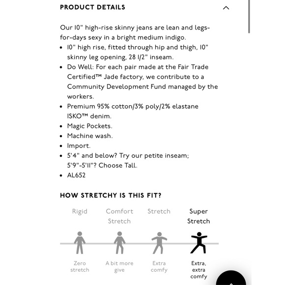 NWT Madewell 10” High-Rise Skinny Jeans in Winston Wash with Magic Pockets - Picture 5 of 10